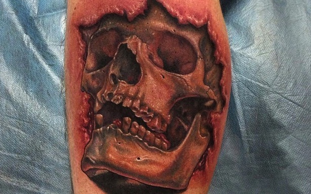 Gambar Tato Tengkorak Di Lengan Simple