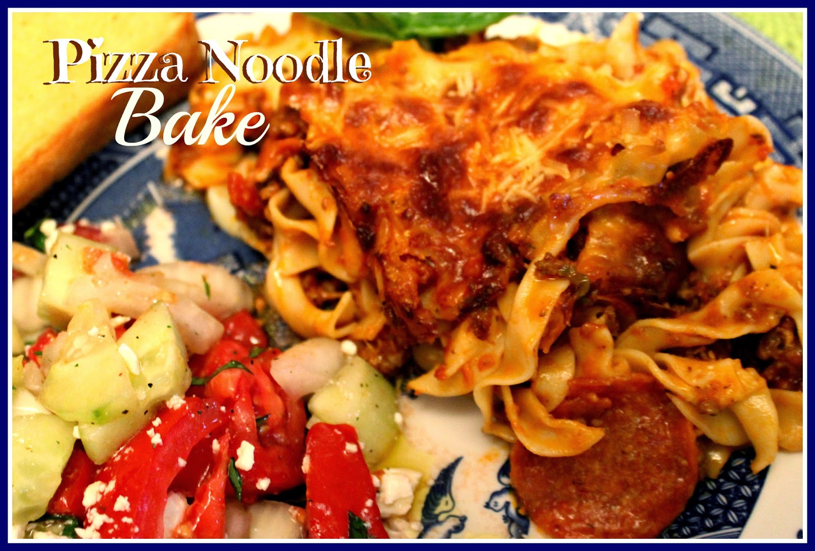 Sweet Tea and Cornbread Pizza Noodle Bake!