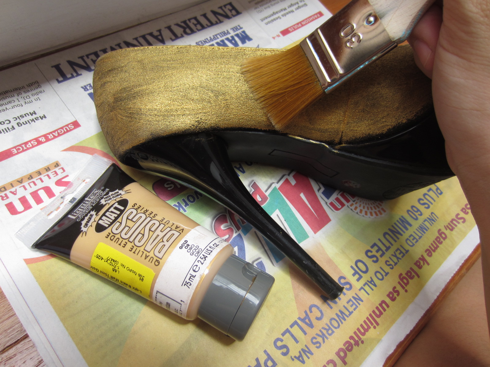 Mermaid in Heels DIY Glitter Shoes