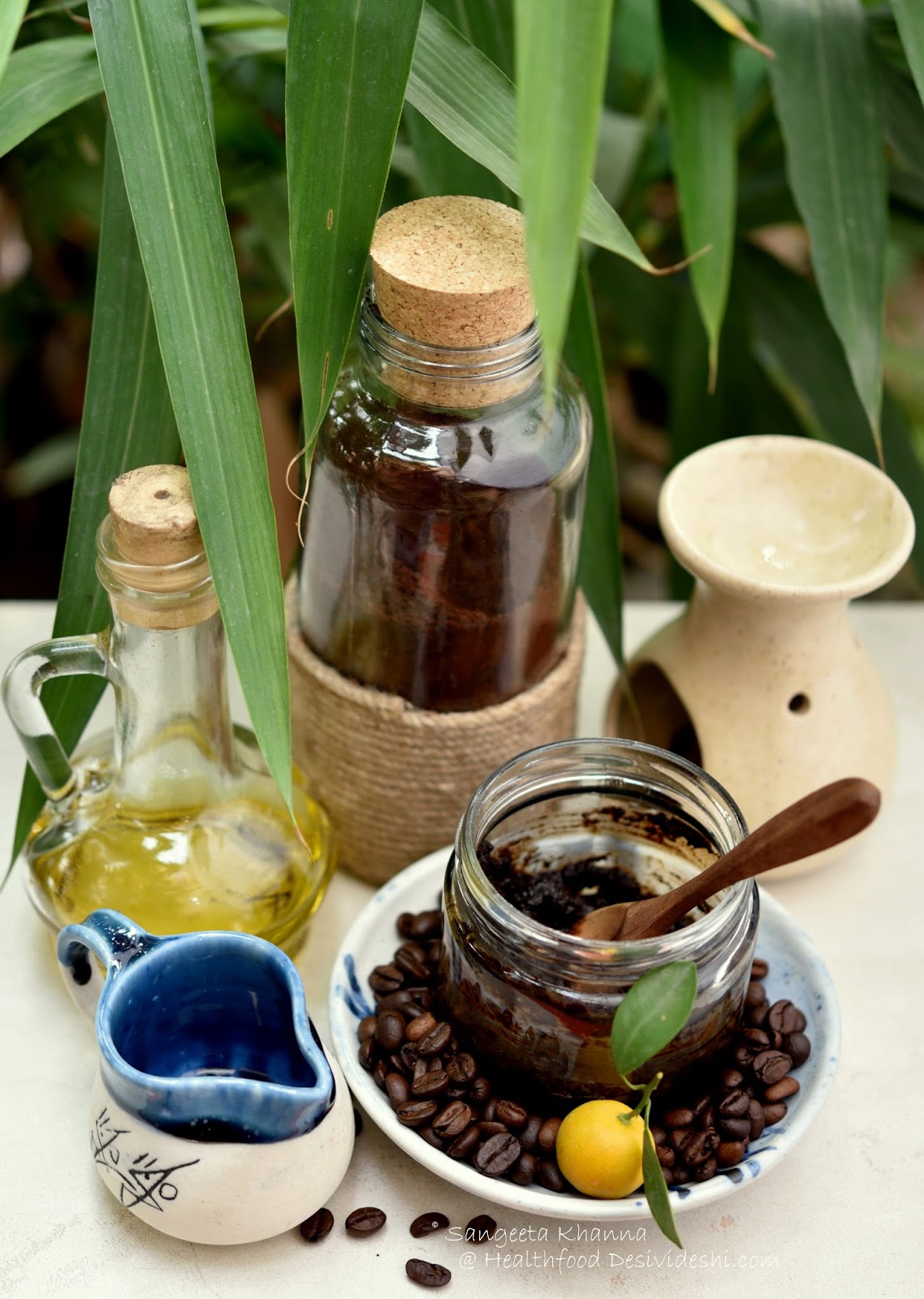 recipe of coffee orange body scrub and getting rejuvenated at R The Spa