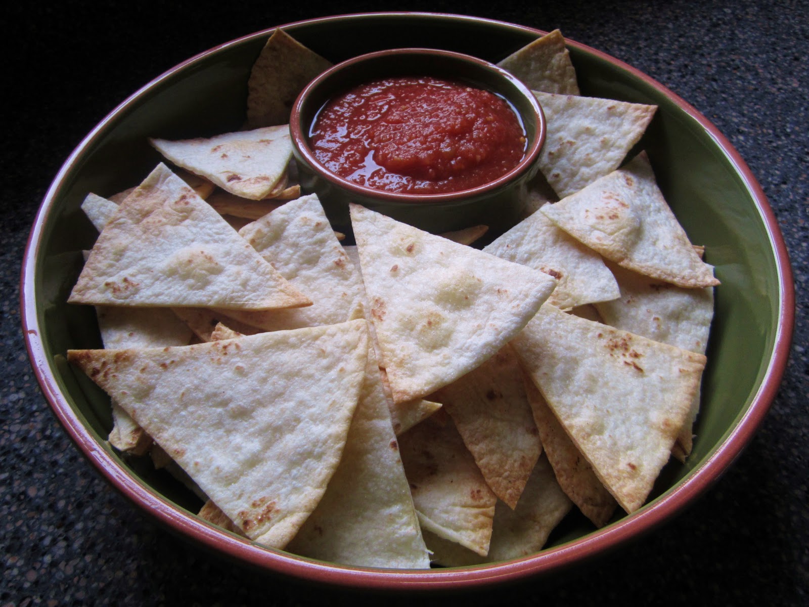 Lighten Up Tortilla Chips & Chili's Copycat Salsa