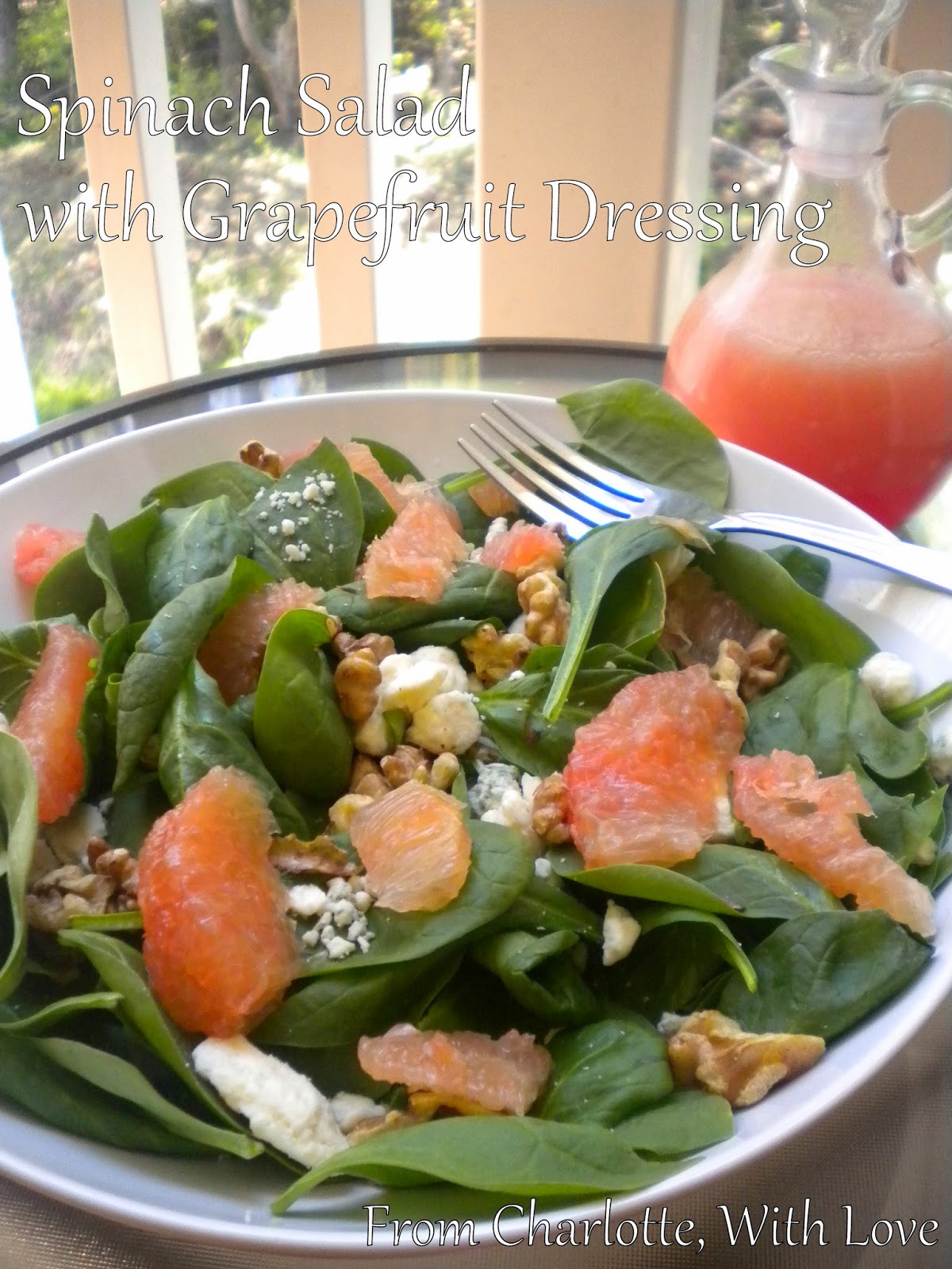 From Charlotte, With Love Spinach Salad with Grapefruit Dressing