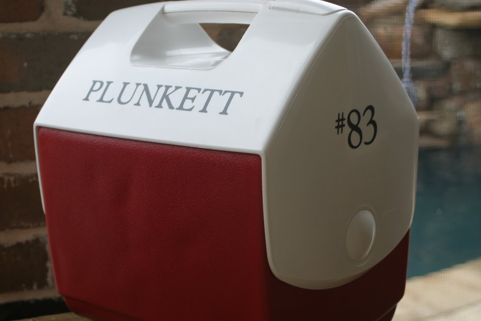 The Craftin' B Football Vinyl Water Jug and Cooler