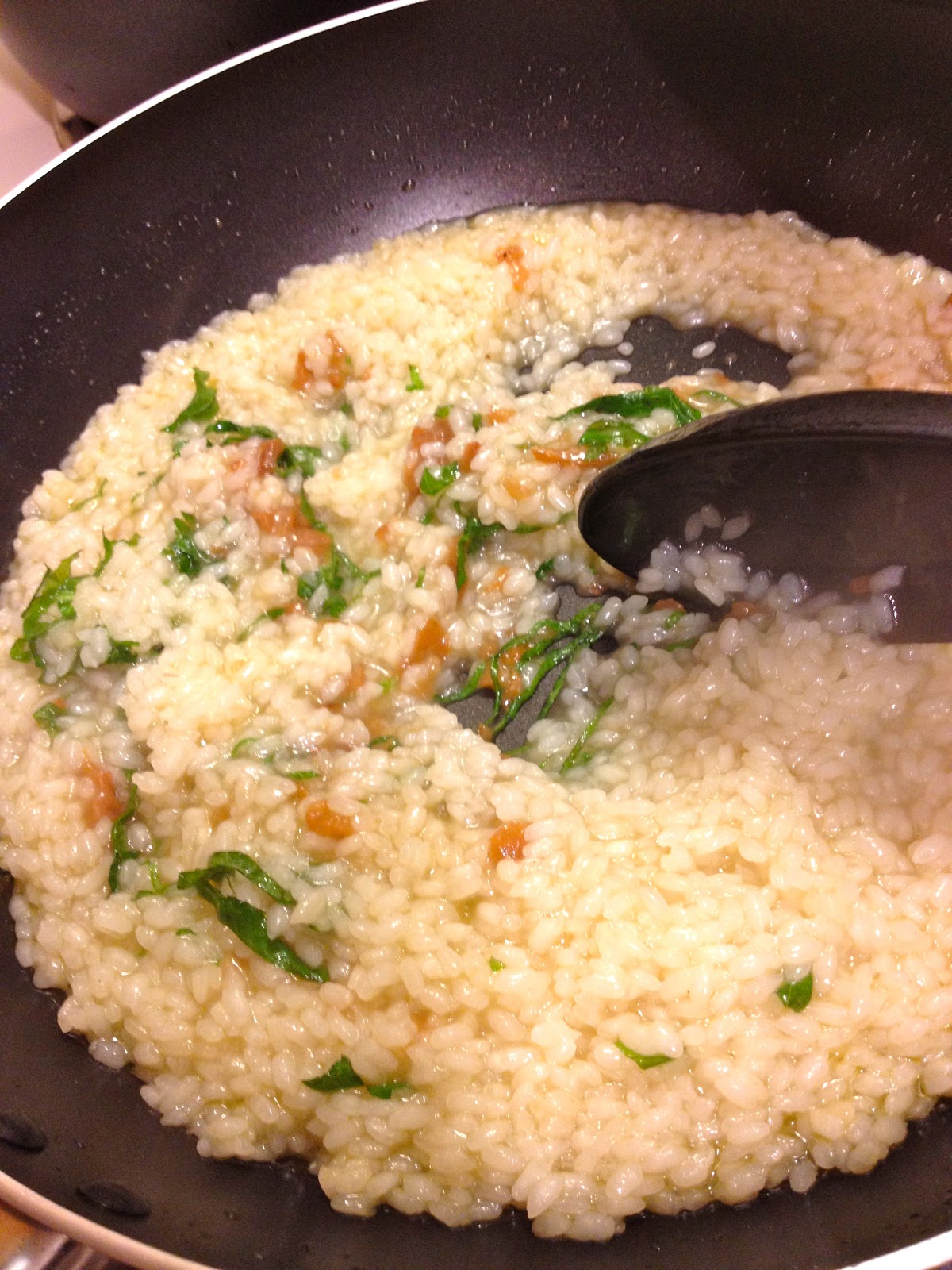 Poppin' kitchen Ume plum and Japanese anchovy risotto