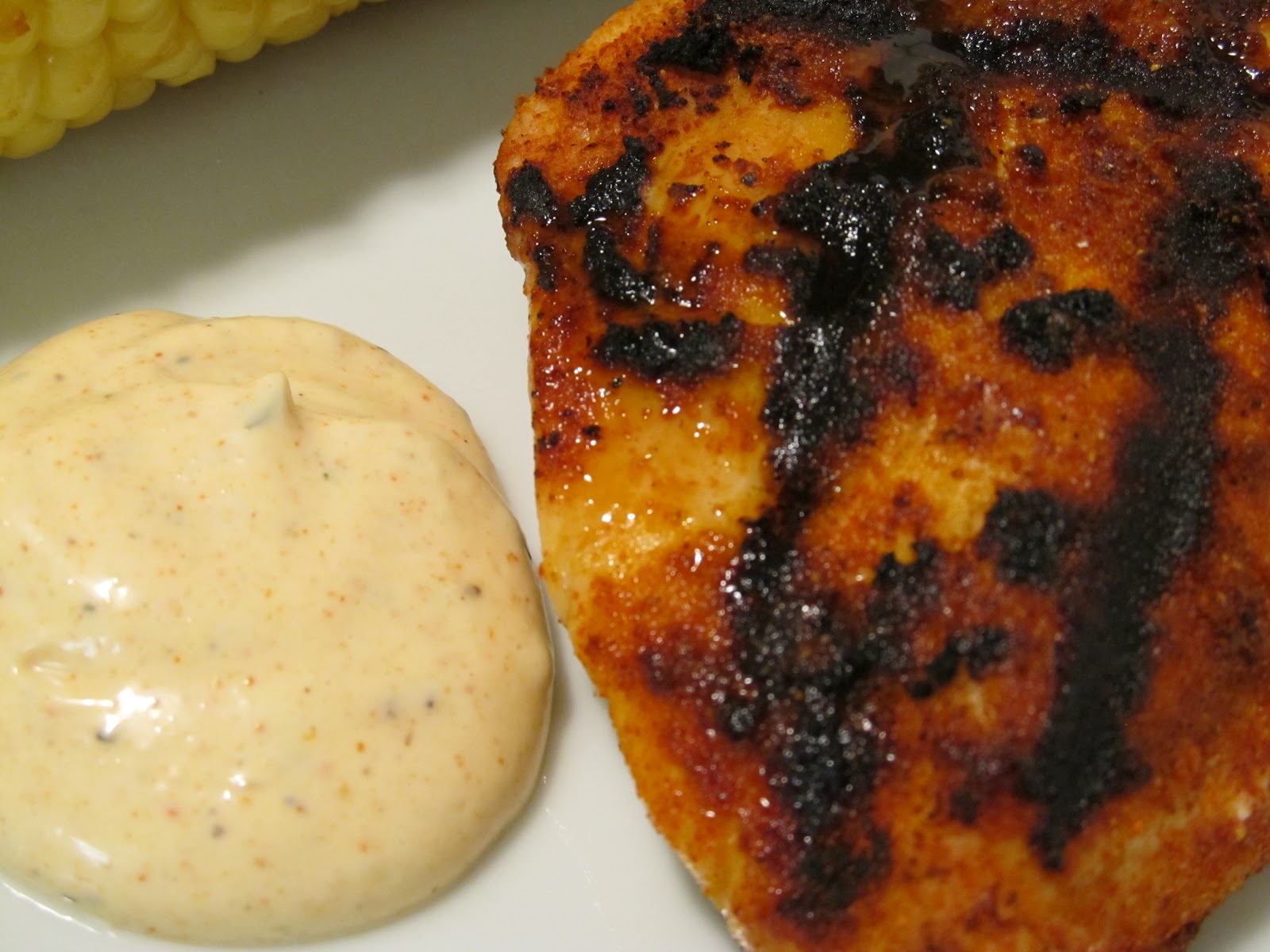 Jenn's Food Journey Blackened Grilled Chicken with Cajun Mayo Dipping