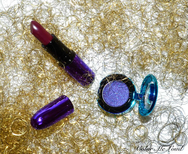 MAC Ascent of Glamour Colourdrenched Pigment & Dark Side Lipstick from Magic Of The Night for Holiday 2015, Review Swatch & FOTD 