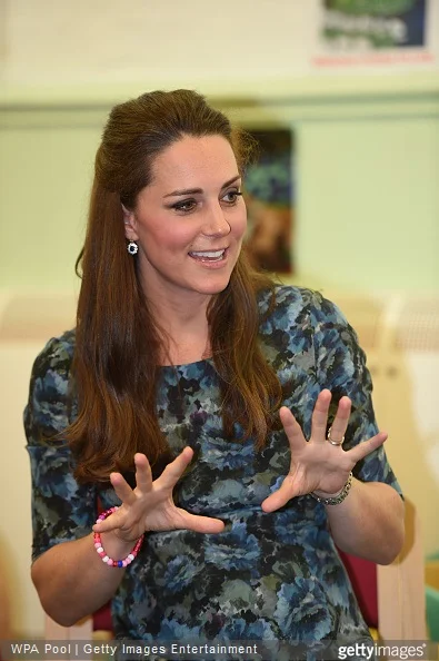 Catherine, Duchess of Cambridge visited Cape Hill Children's Centre on February 18, 2015 in Smethwick, England