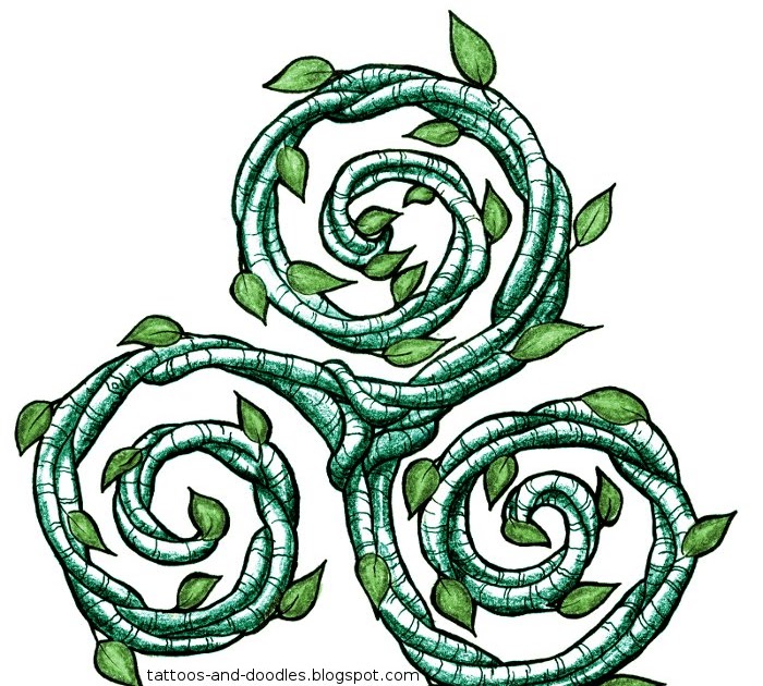 Tattoos and doodles: Triskel plant