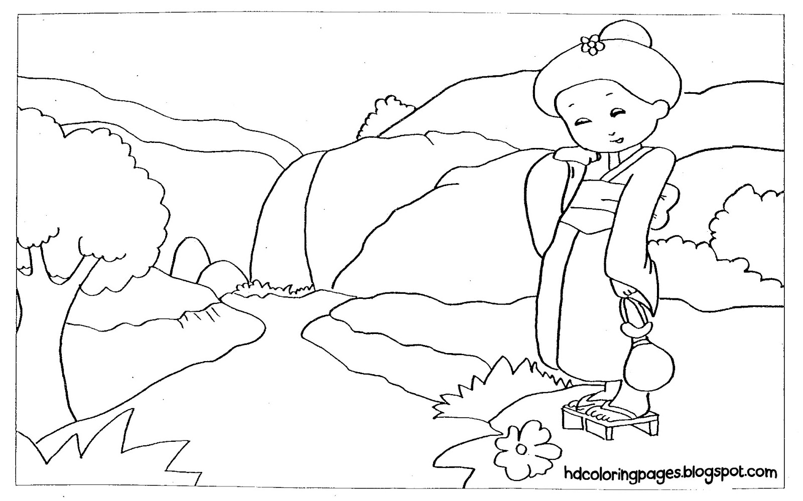 Kimono Coloring Pages for kids Kimono Coloring Pages for kids