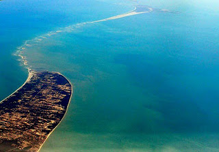 Real rama's bridge Rama's bridge from a helicopter