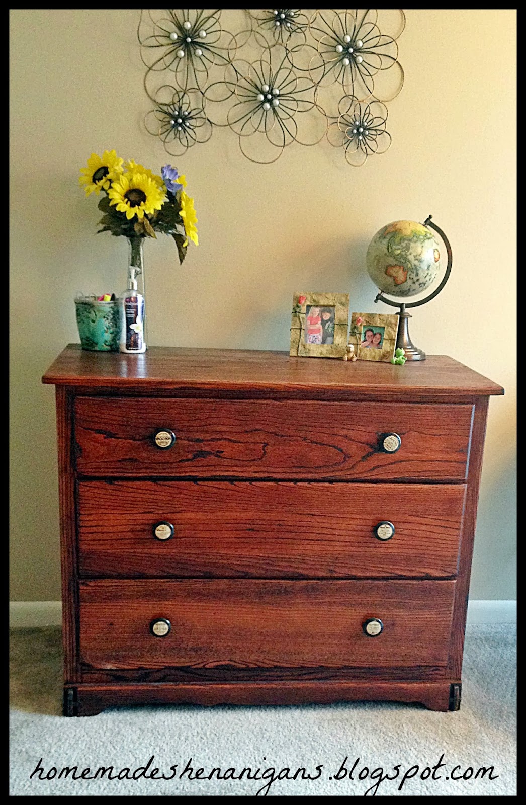 Homemade Shenanigans Oak Dresser Redo