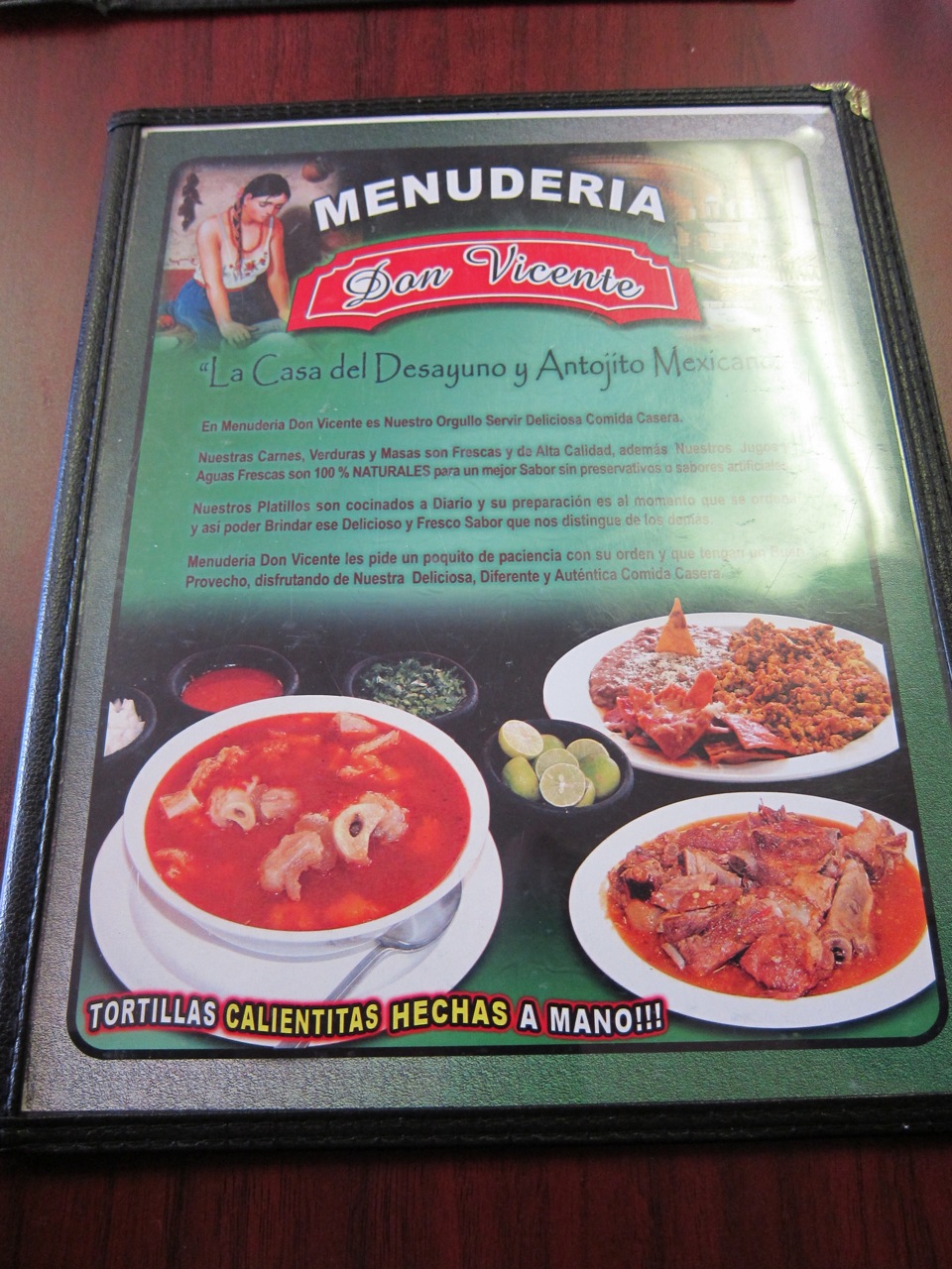 The Radiused Corner Menu Vault: Menuderia Don Vicente