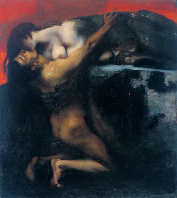 Franz Von Stuck 1863 -1928 | Il bacio della Sfinge, 1895 