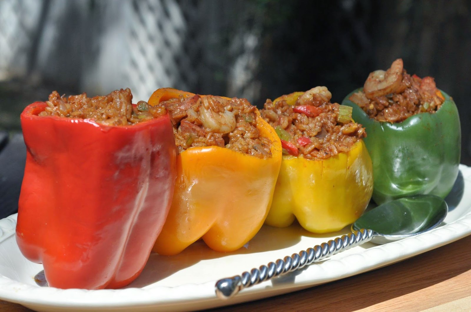 Slap Ya Mama Jambalaya Stuffed Peppers Recetas de Cocina