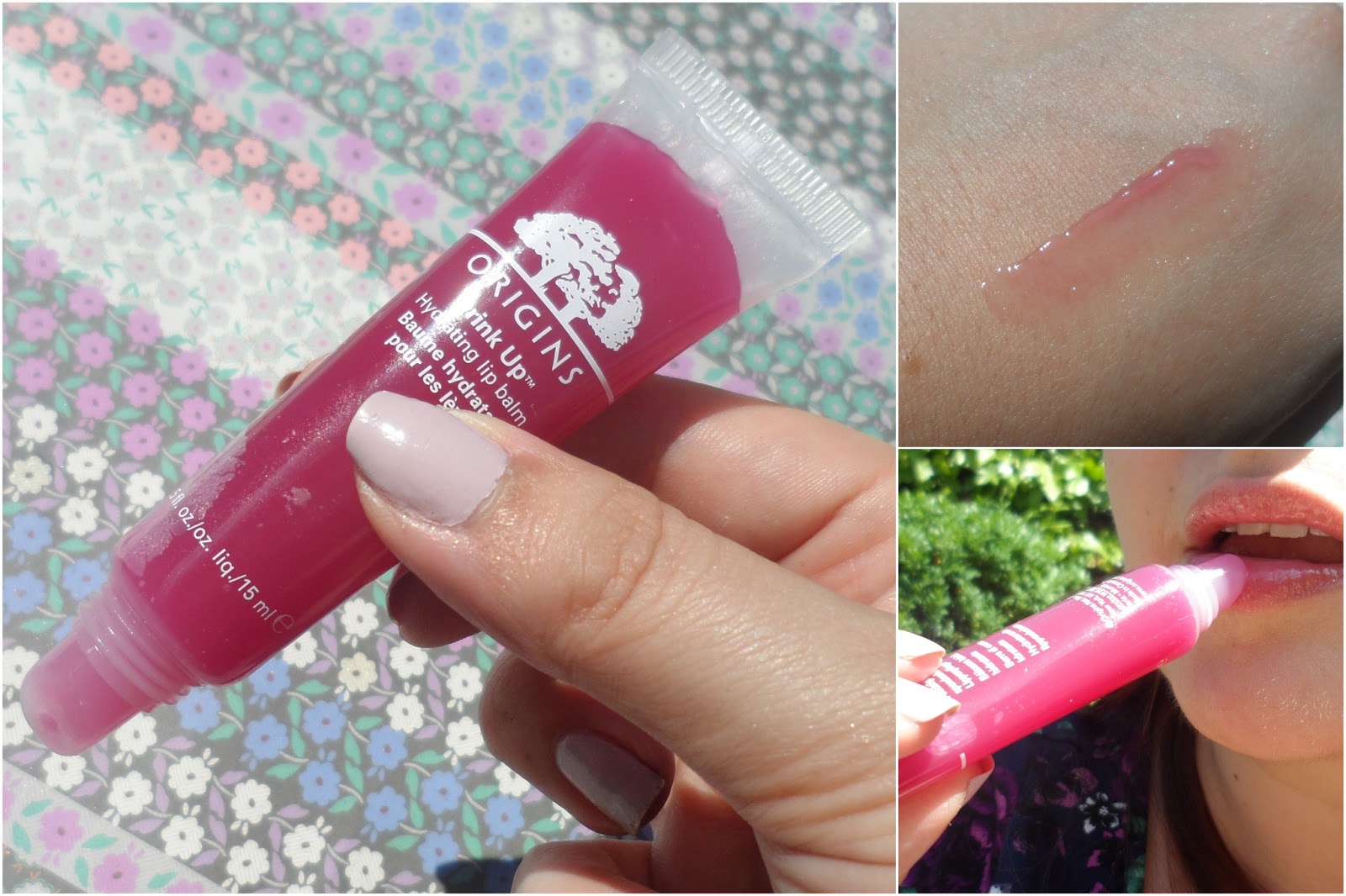 Origins drink up hydrating lip balm and no puffery cooling roll on