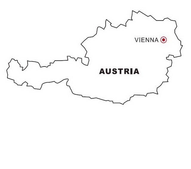 Map of Austria coloring | COLOR AREA