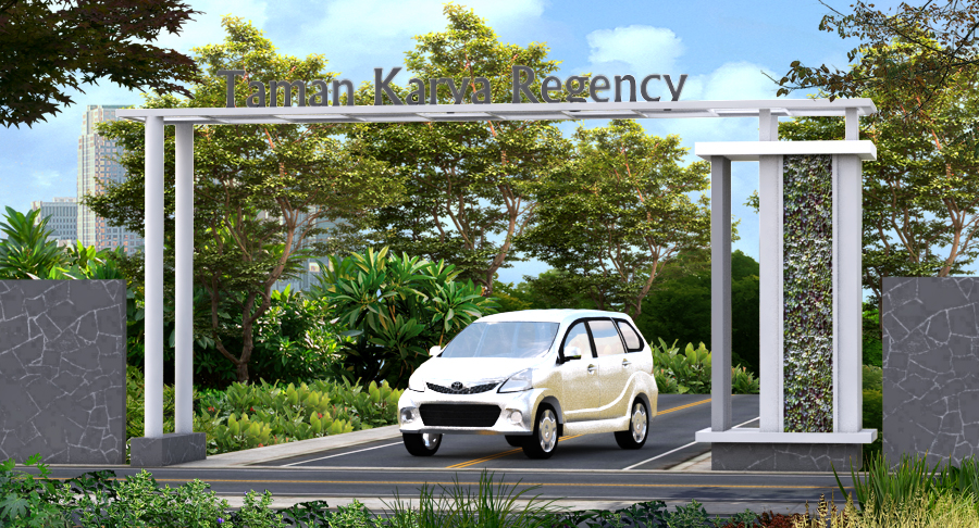 desain gerbang perumahan minimalis Desain rumah