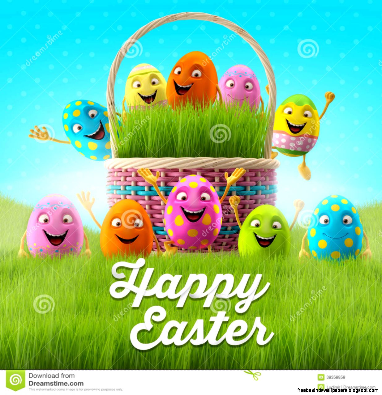 Happy Easter Eggs Merry 3D Set Spring Series Happy Cartoon Happy Easter Eggs Merry 3D Set Spring Series Happy Cartoon