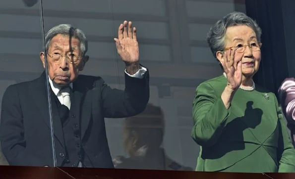 Crown Prince Naruhito and Crown Princess Masako, Japanese Princess Kako and Japanese Princess Mako, Japanese Prince Mikasa and his wife Princess Yuriko