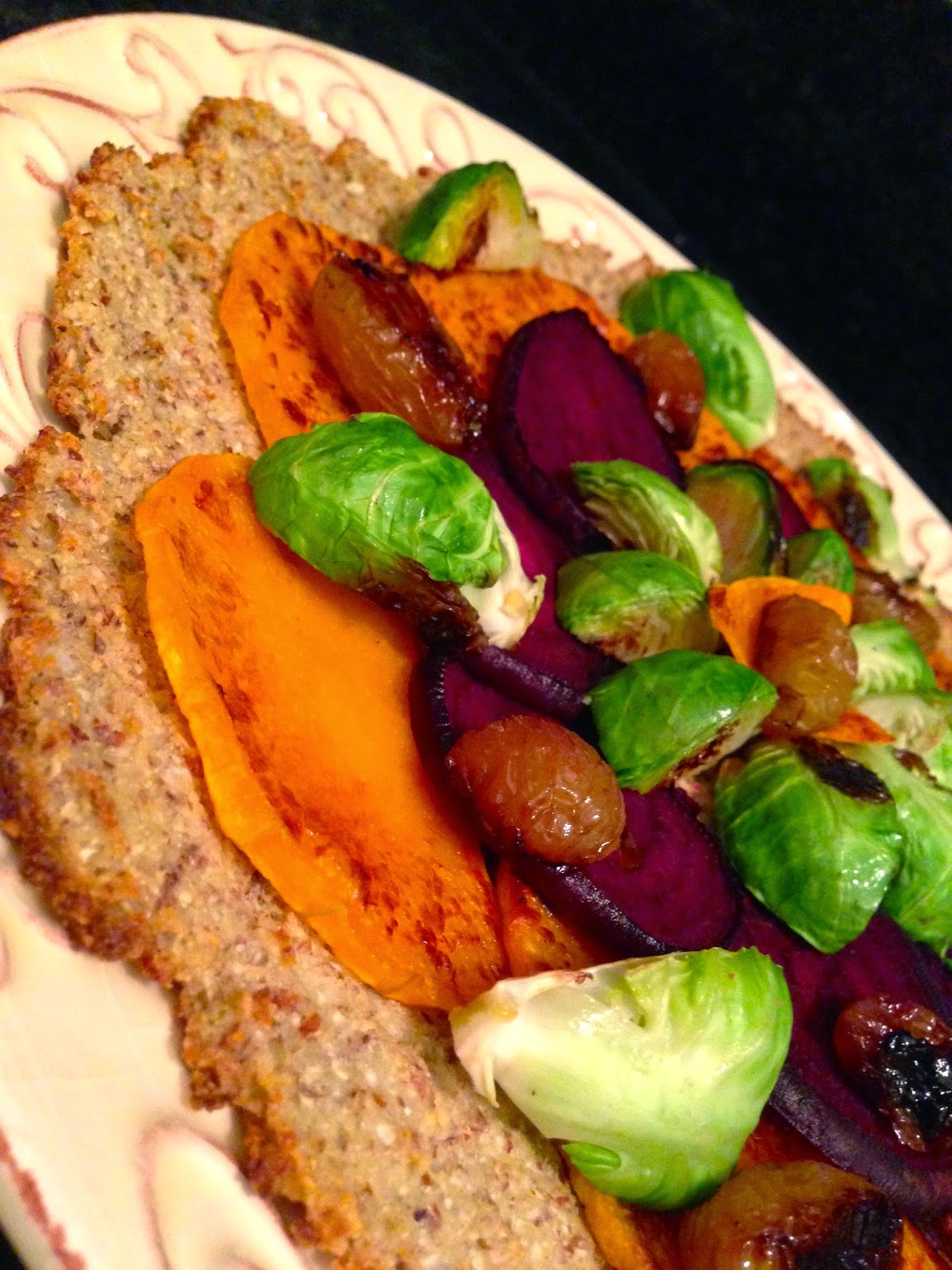 glutenfreehappytummy Cauliflower Flatbread w/ Brussels & Roasted