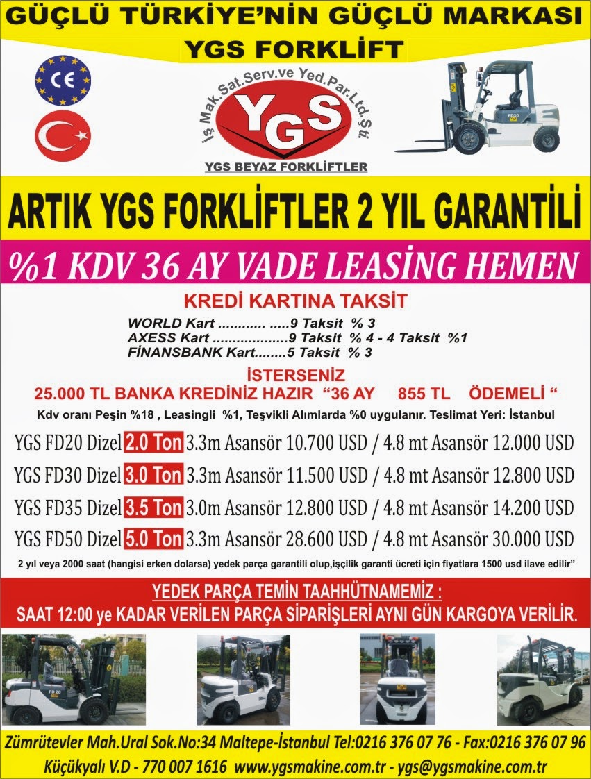 Satilik Forklift Kiralik Forklift Ikinci El Forklift Ygs Beyaz Forklift