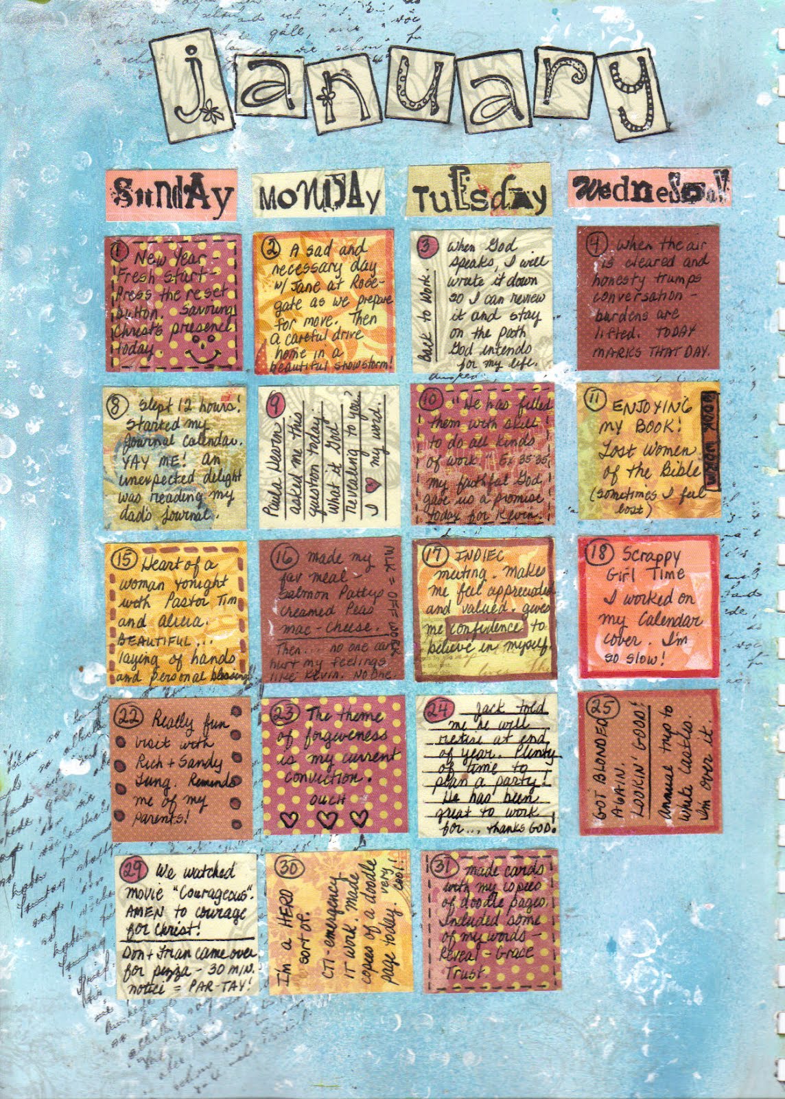 Creativity is good. Art Journal Calendars