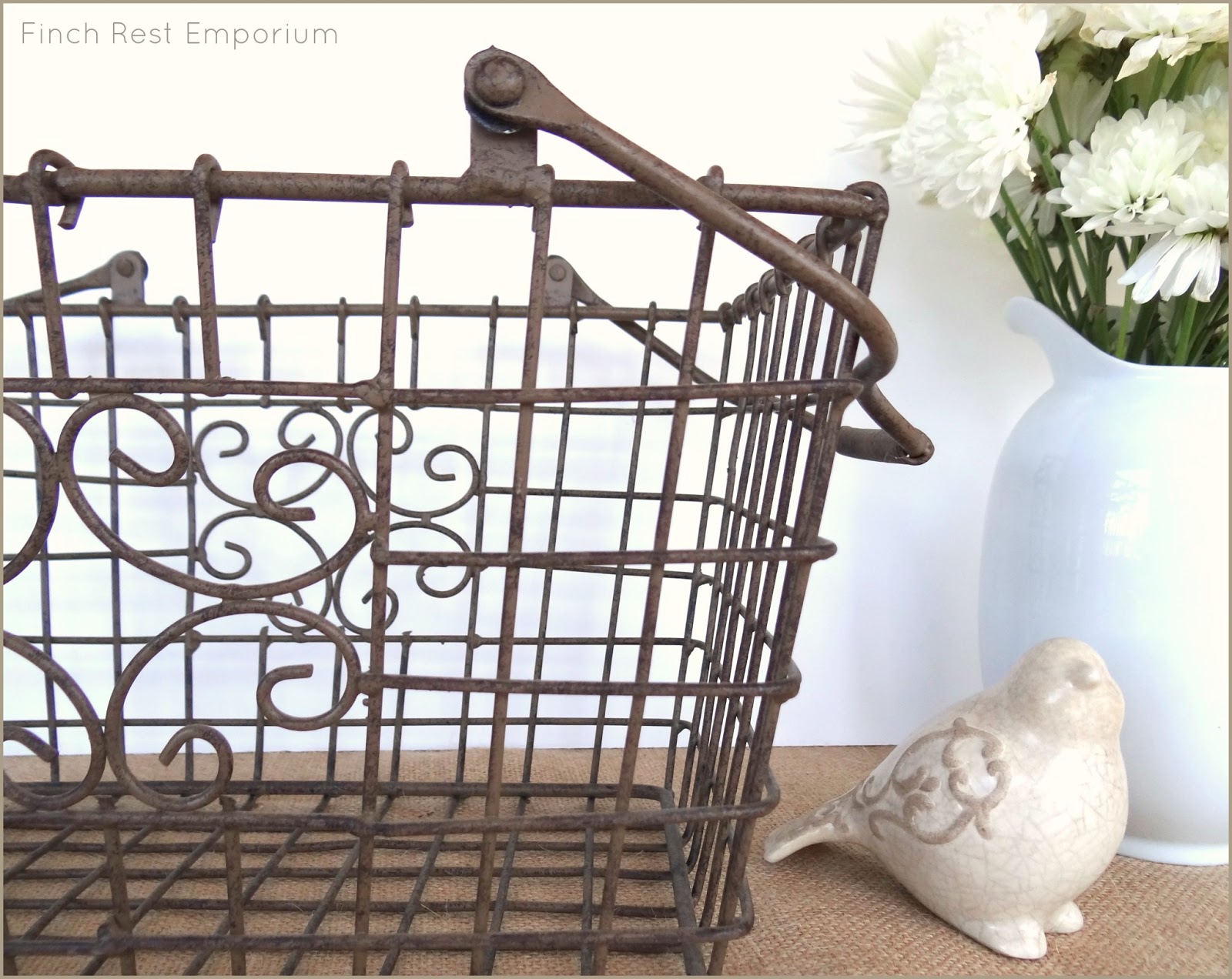 The Nest at Finch Rest Wonderful Metal Baskets!