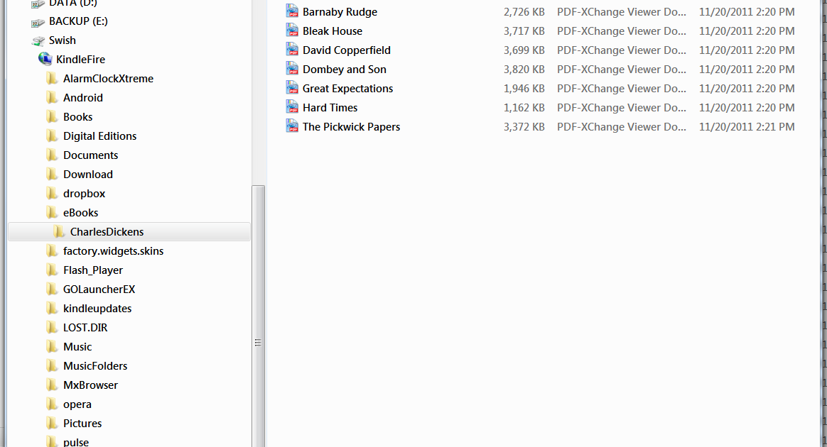 Web Log Kindle Fire WiFi File transfer with Windows