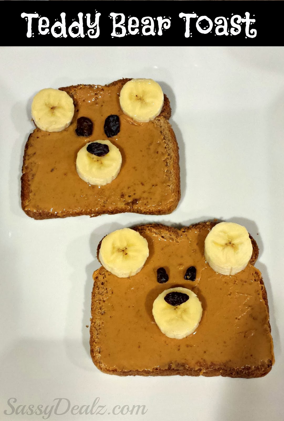 teddy bear toast kids healthy breakfast