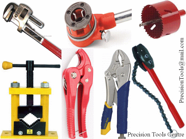 Pipe, wrench, threader, hss, holesaw, vice