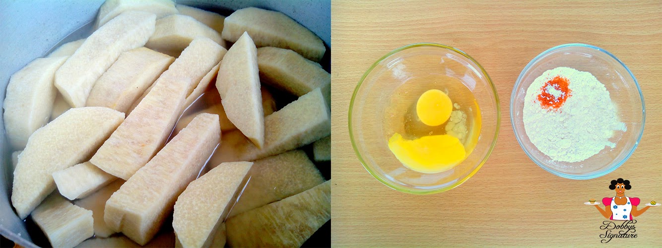 Yamarita “Dun Dun Oniyeri” (egg coated yam) Dobby's Signature