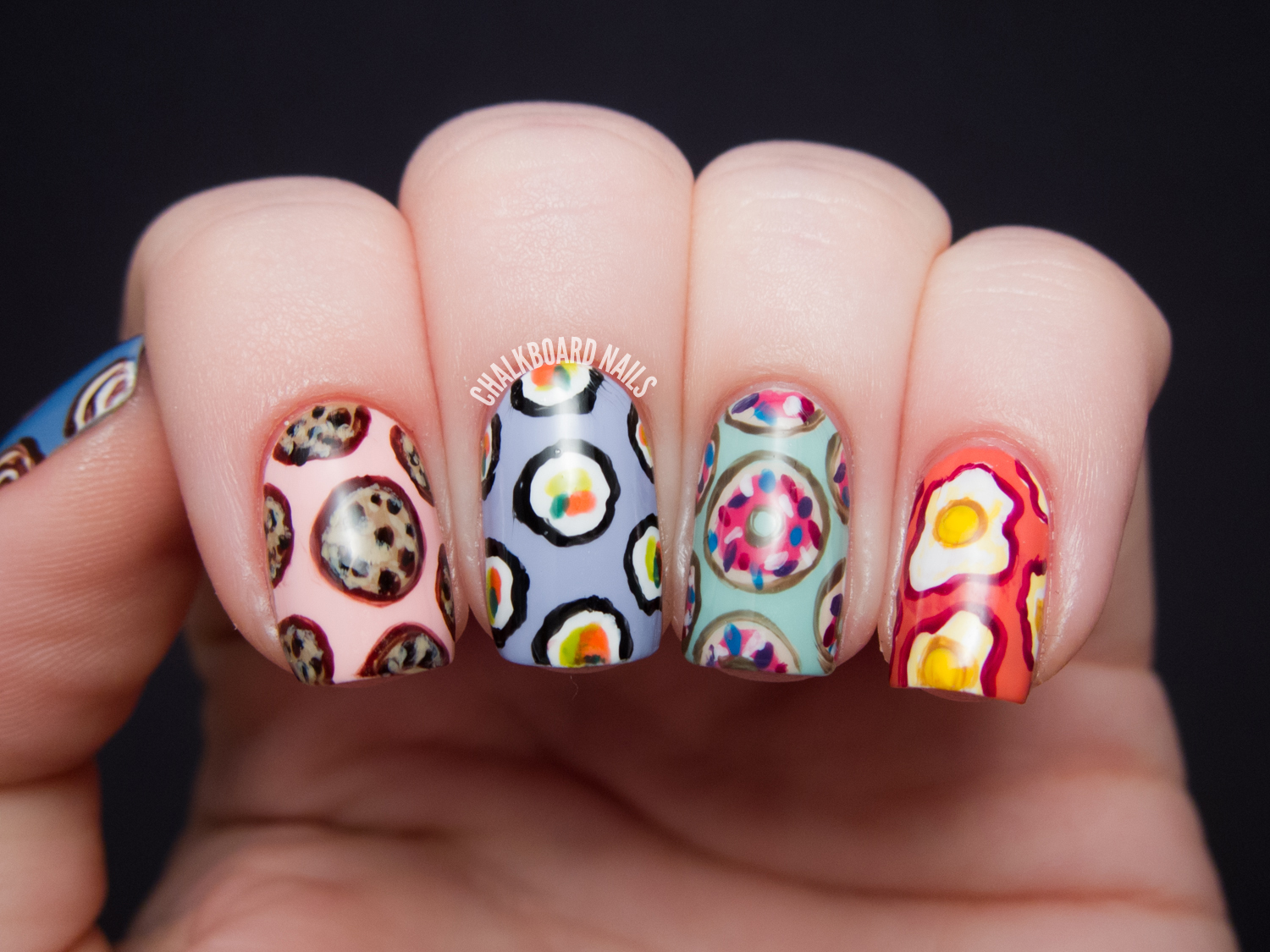 Polish Days 7 Deadly Sins (Gluttony) Chalkboard Nails Nail Art Blog