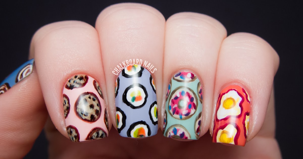 Polish Days 7 Deadly Sins (Gluttony) Chalkboard Nails Nail Art Blog