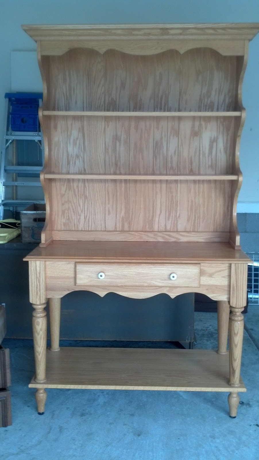 Field of Poppies Pottery Barn Style Hutch Makeover