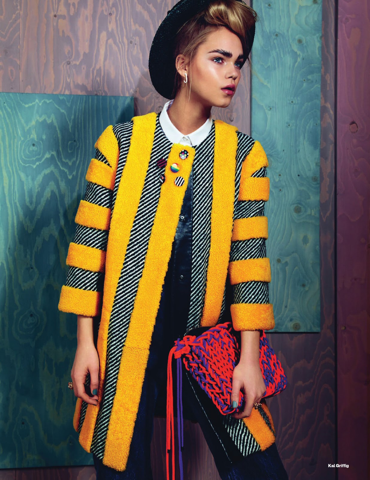 the clash: line brems by kal griffig for uk elle july 2014 | visual