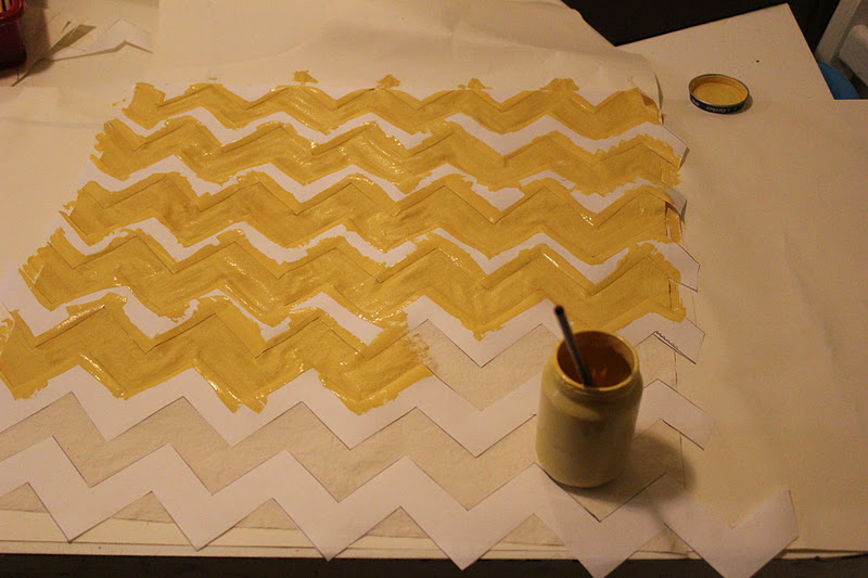 Piles of Projects How to Make Your Own Chevron Stencil {Freezer Paper
