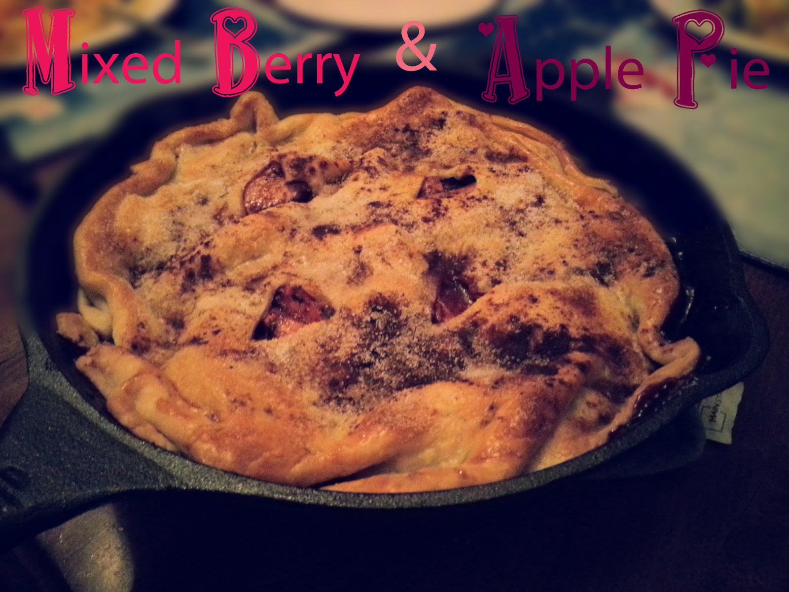 Home Styled Mixed Berry & Apple Pie