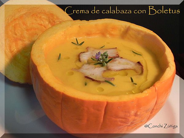 Crema De Calabaza Y Boletus
