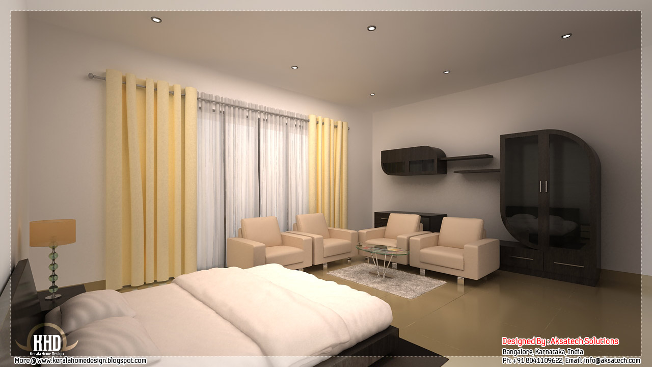 Mix collection of 3D home elevations and interiors - Kerala home design