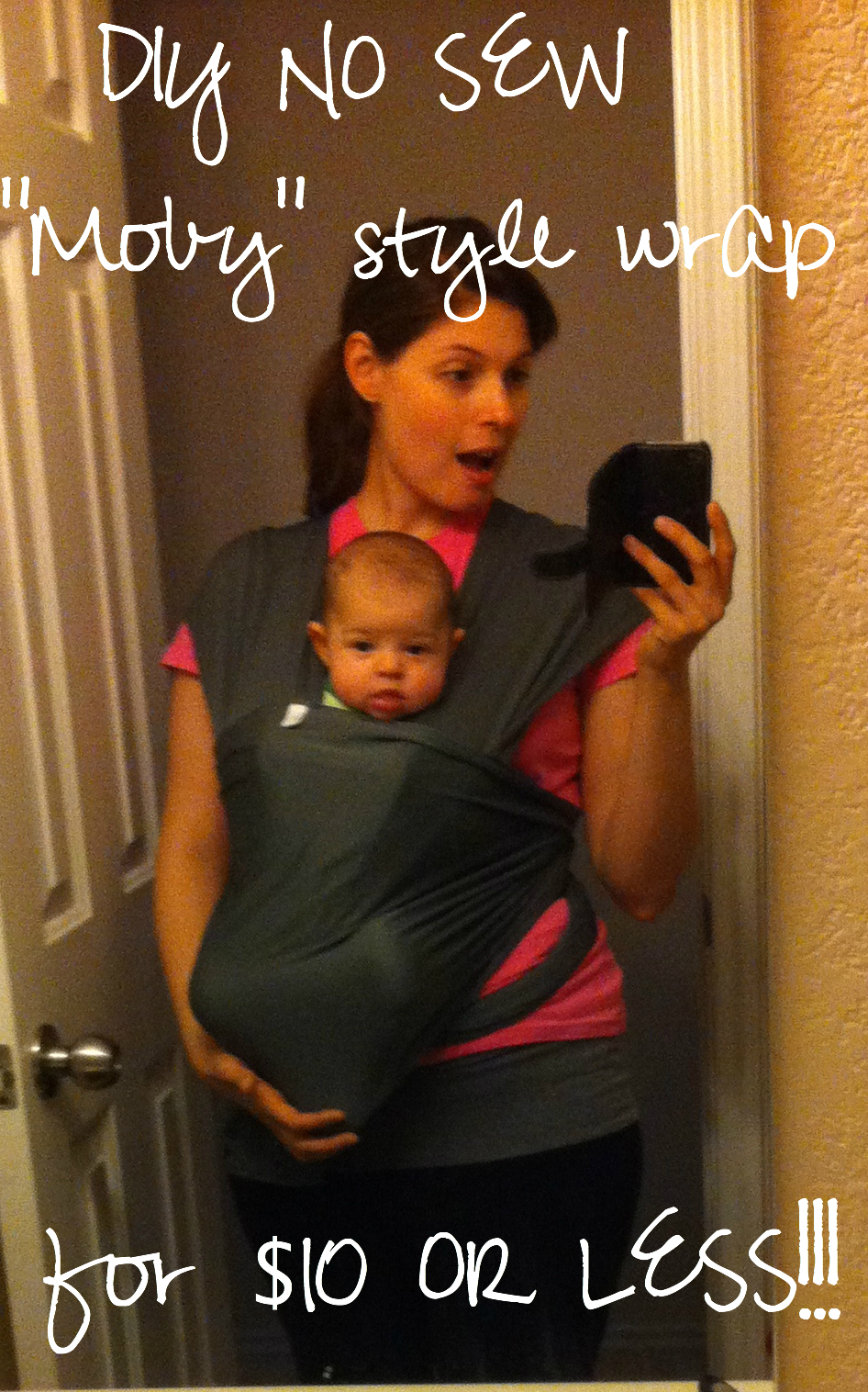 The Road to Crafty DIY NO SEW Mobystyle wrap for 10 OR LESS!!