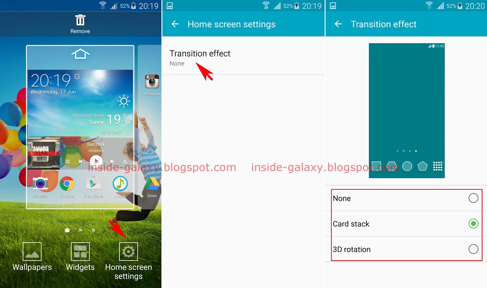Inside Galaxy: Samsung Galaxy S4: How to Change Home Screen Transition