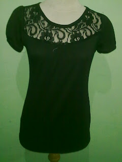Model Kaos Brokat Kombinasi