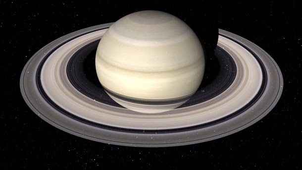 Bandas na superfície de Saturno