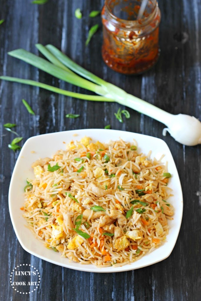 Szechuan Chicken Fried Rice ~ Lincy's Cook Art