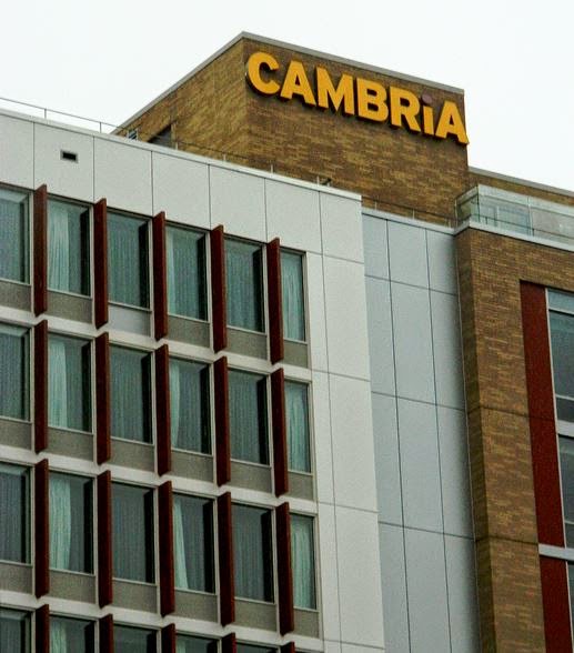 Quick Shots 55 Cambria Hotels & Suites Signs in at City Market at O