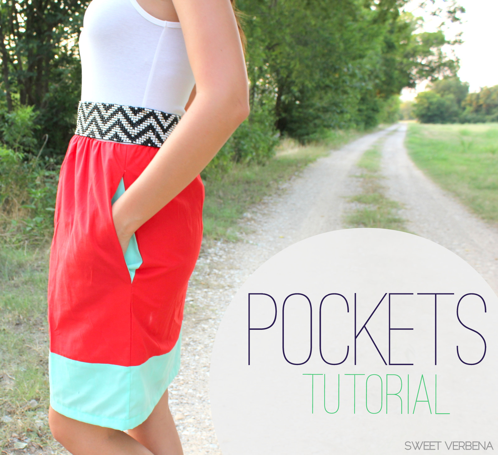 How to Add Pockets to a Skirt, Shorts, Tunic, Etc. Sweet Verbena