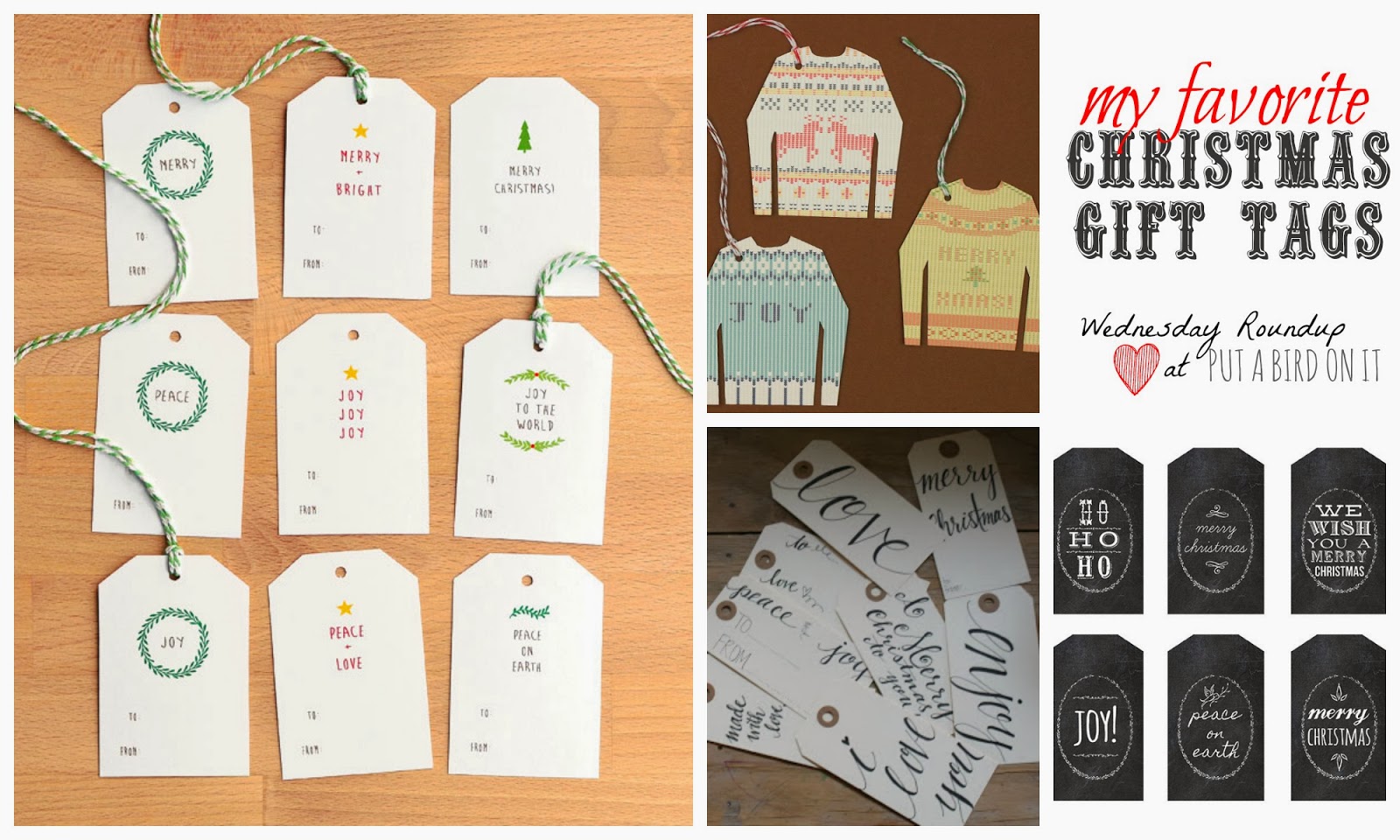 The snowflower diaries: free christmas gift tags Put A Bird On It: Wednesday Roundup Christmas Gift Tags