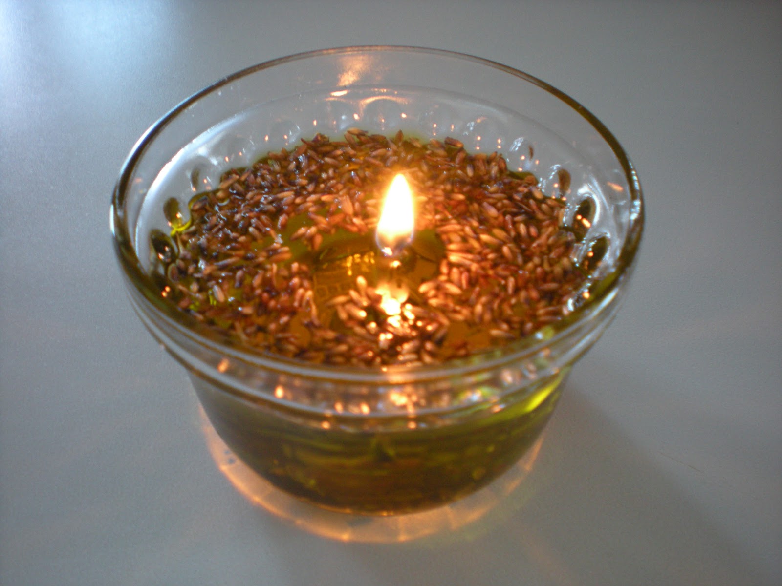 Natural Homemade Living Olive Oil Candle