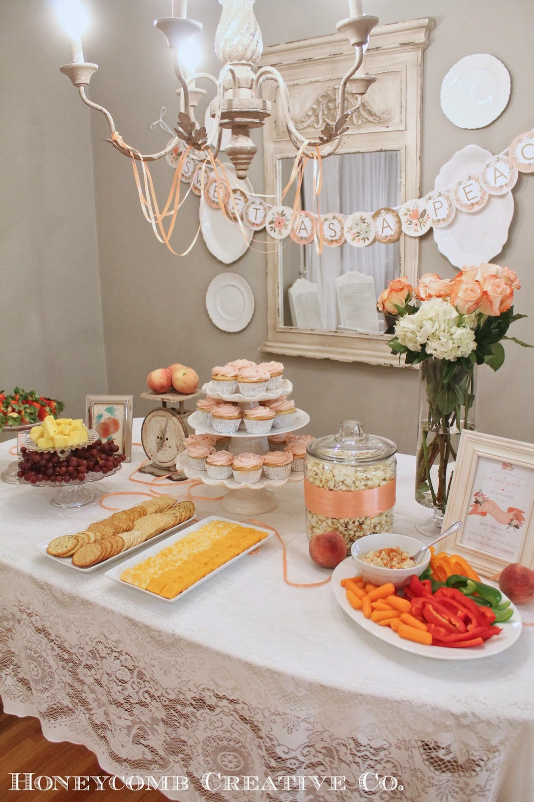12th and White Sweet As A Peach {Peach Themed Baby Shower}