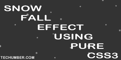Amazing Snow Fall Effect Using Pure CSS3